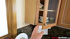 Pervymother Hot Milf Keeps Young Guy Home with Intense Titty Fuck