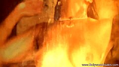 Beautiful Brunette Goddess from India Dances in Erotic Striptease