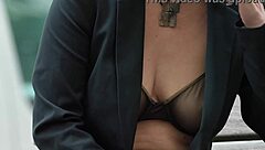 hey submissive business woman why expose those saggy tits in public?