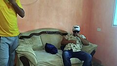 the husband pays off the debt by letting a guy fuck his wife's big ass in real homemade action