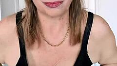 Seduce You In Black Stockings And Lingerie For Hairy Granny Pussy Enjoyment