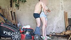 I felt guilty cheating on my husband but the gardener's monster cock made me orgasm wildly outdoors