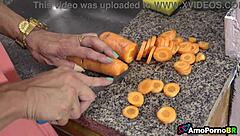 Brazilian Mature Milf with Big Tits and Big Clit Gives Blowjob Before Monster Cock Anal