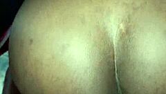 African couple reverse cowgirl riding big cock wet pussy sex