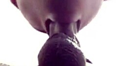 Whoa, check out this super sloppy deepthroat blowjob with amazing cum in mouth action that's incredibly wet!