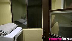 Horny teen wants more bathroom blowjob sex