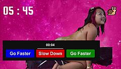 She takes on the intense edging challenge, holding back for 25 minutes before exploding twice quickly