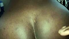 African couple reverse cowgirl riding big cock wet pussy sex
