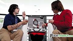 Dream sequence shows intense group encounter with multiple participants watching passionate action