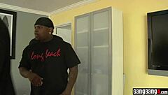 Naive Tiny Titted Blonde Teen Gets Interracial Gangbanged with Double Penetration