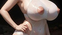 AI generated model with big tits in sexy art 35