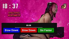 She takes on the intense edging challenge, holding back for 25 minutes before exploding twice quickly