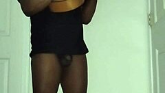 Brunette amateur in see through outfit experiences first time solo anal foreplay with guitar singing roleplay