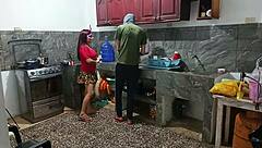 why does this perverted neighbor flash his huge cock and fat ass while visiting?