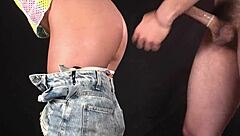 she gets so turned on when i tie her up for intense standing doggystyle with my big cock