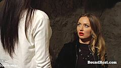 Bent Over Big Ass Lesbian Feels Intense Pleasure Taking Strapon Deep