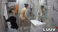 Luuv Alice and Lucien navigate their first argument in a homemade kitchen shower scene with flashing
