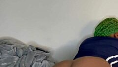 humping pillow with big pussy lips after muscular gym workout