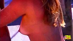 gorgeous brunette, want to join me and my lesbian friend in bikinis for outdoor sex with a toy?