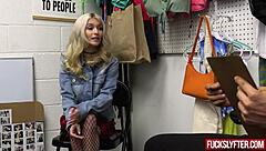 Shy blonde Emma Rosie confesses with extra cock sucking and pussy action at work