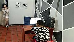 Hey guys, check this out 😏 I banged the hot maid in the office, turns out she's my buddy's friend but we went wild with riding cowgirl, doggystyle pounding, and a creampie finish in that tight latina pussy! 🔥