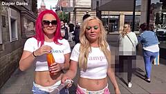 Jessica Morgan And Roxi Keogh Wear Diapers Outdoors