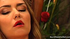 Intriguing Lesbian Mistress Masturbates Hard While Watching Bound Slaves Orgasm