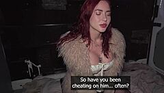 latvian redhead eva ray in chastity gets rough sex after public pickup