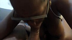 Intriguing Sloppy Head Blowjob From Nerdy Latina Girlfriend With Cum And Deepthroat Action