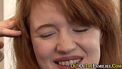 Redhead amateur stepsister gets facial jizz from big black cock in high-definition interracial hardcore reality fetish action