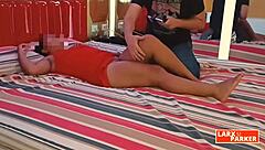 Whoa! Room Casting Features Alejandra Getting A Sensual Full-Body Massage In Latina Action!