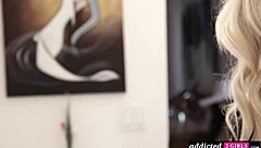 Addicted2Girls - Hot Lesbian Maid Gets Her Beaver Licked Good by Blonde with Big Tits