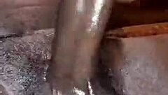 Amateur Black Lover Strokes His Massive Monster Cock in Homemade Solo Session Until Screaming Orgasm and Cumshot