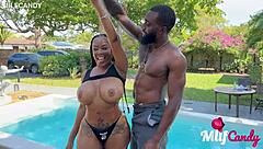 Ebony Milf Yumtheeboss Seduces With Oiled Big Ass In Outdoor Tease