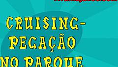 Gay blowjob on black dick in the park