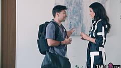 Will this MILF stepmom Penny Barber break free from AI with her big tits in taboo roleplay?