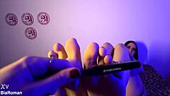 Submissive Brunette Ravena Endures Tickling And Foot Fetish Domination