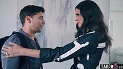 Will this MILF stepmom Penny Barber break free from AI with her big tits in taboo roleplay?