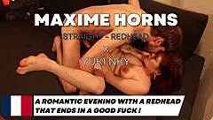 Fiery Redhead Dances And Pleasures Bareback On Couch With Maxime Horns