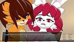 Comical Furry Games Heat Honeymoon With Big Tits Creampie And Interracial 3some Action