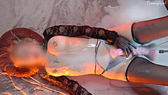 Petite Girl Moans From Huge Cum Loads Covering Her