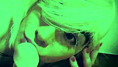 Whoa, check out shemale veronica's wild solo dildo training session