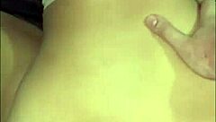 Arab housewife seduced by friend's husband, bent over wall for rough doggystyle fucking and creampie.