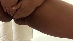 How does rubbing my gaping hairy pussy feel until I squirt? asks Juicemyanal during solo anal masturbation.