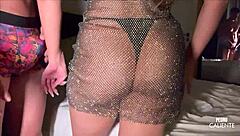 Muscular guy thrusts his big cock deep into the tight pussy of his friend's girlfriend, making her moan wildly.