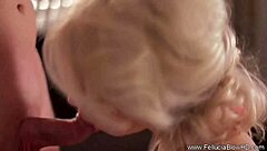 Seductive Blonde Milf Gives Oral Blowjob