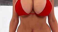 Horny Milf Flaunts New Sexy Bikini in Snowy Christmas Scene with Dirty Talk and Nude Reveal