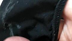 Placing Cock On Girlfriend's Dirty Panties For Naughty Fun