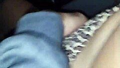 is that young married woman really sucking off the app driver in his car for cum on her tits?