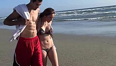 Big boobed beach whore Kiera King fucked raw by monster cock!